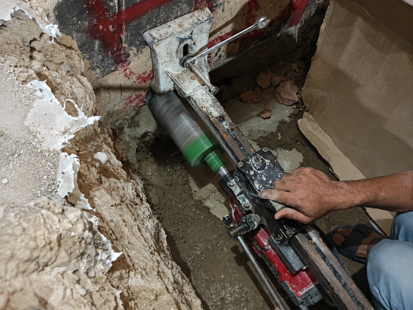Core drilling for pool installation Al Furjan