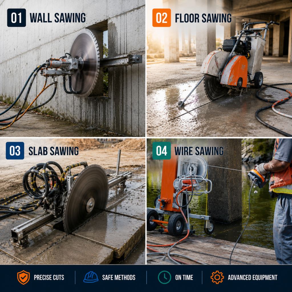 Difference in Concrete Cutting Services
