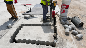 Slab sawing